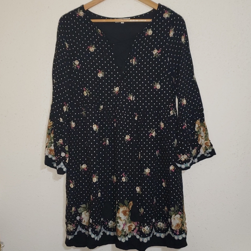 SOLD Entro polka dot floral dress